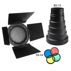 Bộ Barndoor & Snoot cho AD300 Pro - Godox BD-10+SN-04