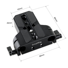 SmallRig Baseplate with Dual 15mm Rod Clamp - 1674