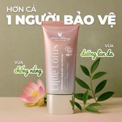 Kem chống nắng trang điểm sen hồng hào LITTLE LOTUS - 50ml