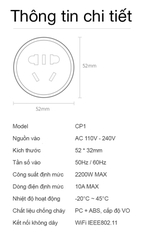 Ổ cắm thông minh Xiaomi Gosund CP1 kết nối app