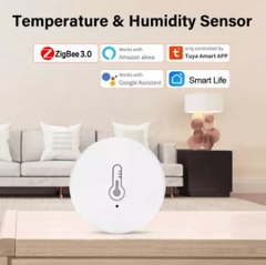 Cảm biến nhiệt độ và độ ẩm Zigbee loại dán tường, Pin CR2032