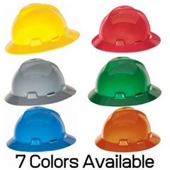 Mũ nhựa bảo hộ vành rộng núm vặn MSA V-Gard 475369