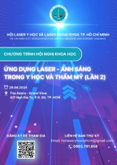 Hội Nghị Khoa Học Ứng Dụng Laser - Ánh Sáng Trong Y Học & Thẩm Mỹ (lần 2) Hội Nghị Khoa Học Ứng Dụng Laser - Ánh Sáng Trong Y Học & Thẩm Mỹ (lần 2)