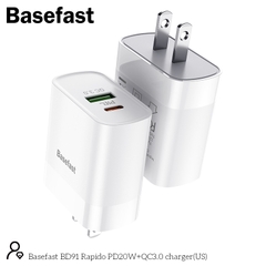 Basefast BD91 - Củ sạc nhanh 2 cổng PD20W+QC3.0