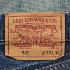 90s Levi's 502 Sevedge Denim Jeans Size 28