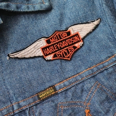 Vintage 70s Maverick Denim Jacket H-D Patch Size L