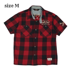 Vanson Motorcycle Flannel Shirt Size M