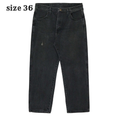 00s Rustler Black Denim Worker Jeans Size 36