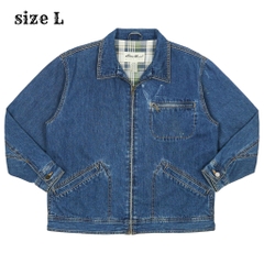Eddie Bauer Flannel Lined Denim Jacket Size L