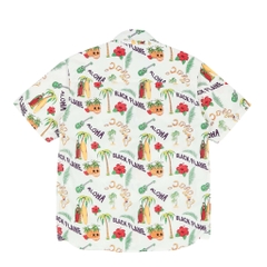 Black Flame Brand Hawaiian Shirt Size M