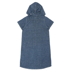 Old Betty's Chambray Hooded Shirt Women Size S