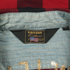 Vanson Motorcycle Flannel Shirt Size M