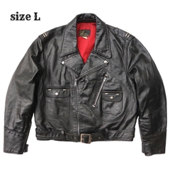 Vintage 70s Sears Biker Leather Jacket Size L