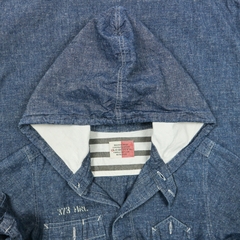 Old Betty's Chambray Hooded Shirt Women Size S