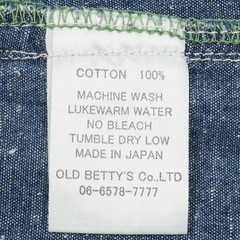 Old Betty's Chambray Hooded Shirt Women Size S