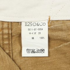 1129D&Co Made in Japan Brown Denim Pants Size 28