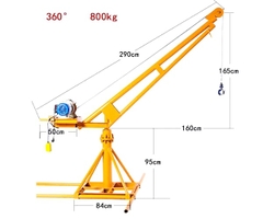 Cẩu xoay 360 độ Kento 800kg