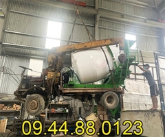 Bồn trộn bê tông 1.5m3 gắn xe 3 bánh