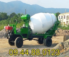 Bồn trộn bê tông 3m3 gắn xe công nông
