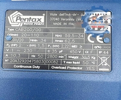 Máy bơm dân dụng Pentax CAB200 1.5KW/2HP