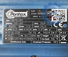 Máy bơm dân dụng Pentax CM75/60 0.59KW/0.8HP