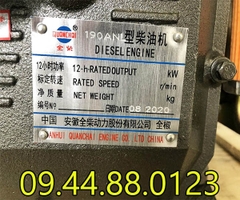 Đầu nổ Diesel QuanTrai D10 R190AN làm mát bằng gió đèn