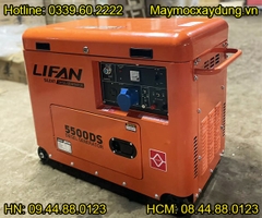 Máy phát điện chạy dầu LiFan 5500DS 4.5KW cách âm đề nổ