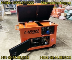 Máy phát điện chạy dầu LiFan 5500DS 4.5KW cách âm đề nổ