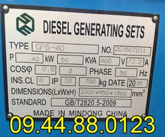 Máy phát điện chạy dầu MINDONG 40KW GFS-40 Cách âm 3 Phase