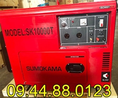 Máy phát điện chạy dầu Sumokama 7.5KW SK10000T Cách âm