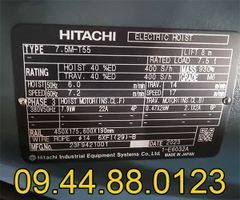 Pa lăng cáp điện Hitachi 7.5 tấn 8m 7.5M-T55