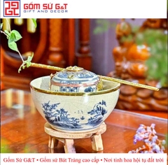 Điếu tô men rạn bọc đồng