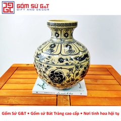 Bình phượng hoàng men rạn bóng