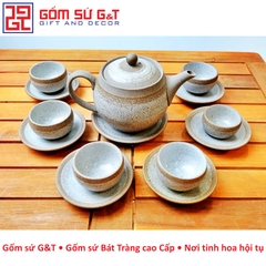 Bộ trà hồng sa dáng bưởi