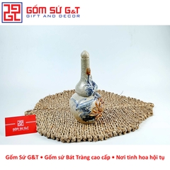 Nậm rượu men rạn sen nổi 1 bầu