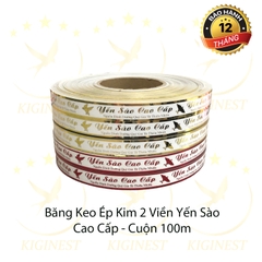 Băng Keo Ép Kim 2 Viền Yến Sào Cao Cấp - Vàng