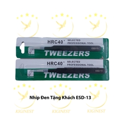 Nhíp Đen ESD 13 Mũi Dẹt