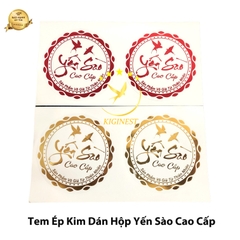 Tem Tròn Ép Kim 2 Chim Yến