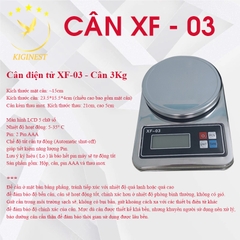 Cân Điện Tử XF-03 - 3Kg - Kèm Thau Inox