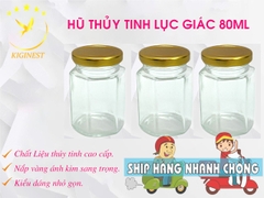 Hũ Thủy Tinh Lục Giác 80ML