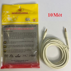 Dây tín hiệu 2 đầu Honjianda HJD-AST2100 10 Mét . Đồng nguyên chất 100%(Dây Audio HJD 2 Đầu 3.5 Ly 10 Mét) --- Giá áp dụng Hộp 20s, ít hơn +1k