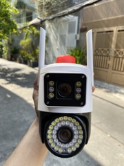 Camera Wifi Yoosee Q42+ Đèn báo động đỏ | 4K | Ngoài trời | 2 ống kính 2 khung hình (Loại A)