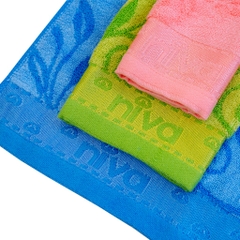 Khăn Mặt Sợi Tre Pha Cotton Tự Nhiên Niva WJ2 Mềm Mịn Thấm Nước An Toàn Cho Da Họa Tiết Hoa Văn Kích Thước 280x480 mm