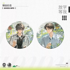 Set huy hiệu Tan học đợi tôi chính hãng Mẫu 1