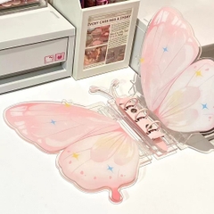 Sổ arcylic cánh bướm đựng card bo góc 10*8,5cm