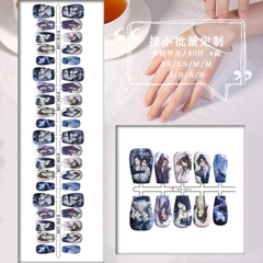 Móng tay Husky và sư tôn mèo trắng Mẫu 1