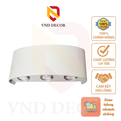 Đèn Hắt Tường 2 Đầu 6W Vỏ Trắng 6 Tia