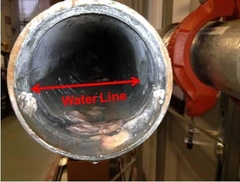 Hình So sánh ống thép mạ kẽm chứa nước máy để trong (B) khí nitơ.