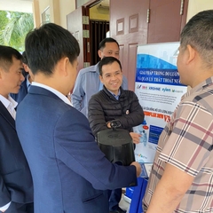 Gian hàng trưng bày của Công ty CP TV TM Lạc Việt tại Hội nghị BCH Chi hội cấp thoát nước miền Bắc lần thứ II nhiệm kỳ 2023-2025 tại Hà Giang