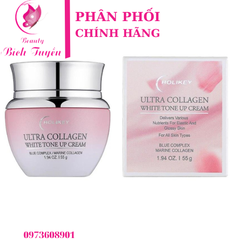 HOLIKEY ULTRA COLLAGEN White Tone Up Cream Kem Dưỡng Trắng Bật Tone - Ngăn Ngừa Sạm Nám Tinh Chất Collagen Tươi